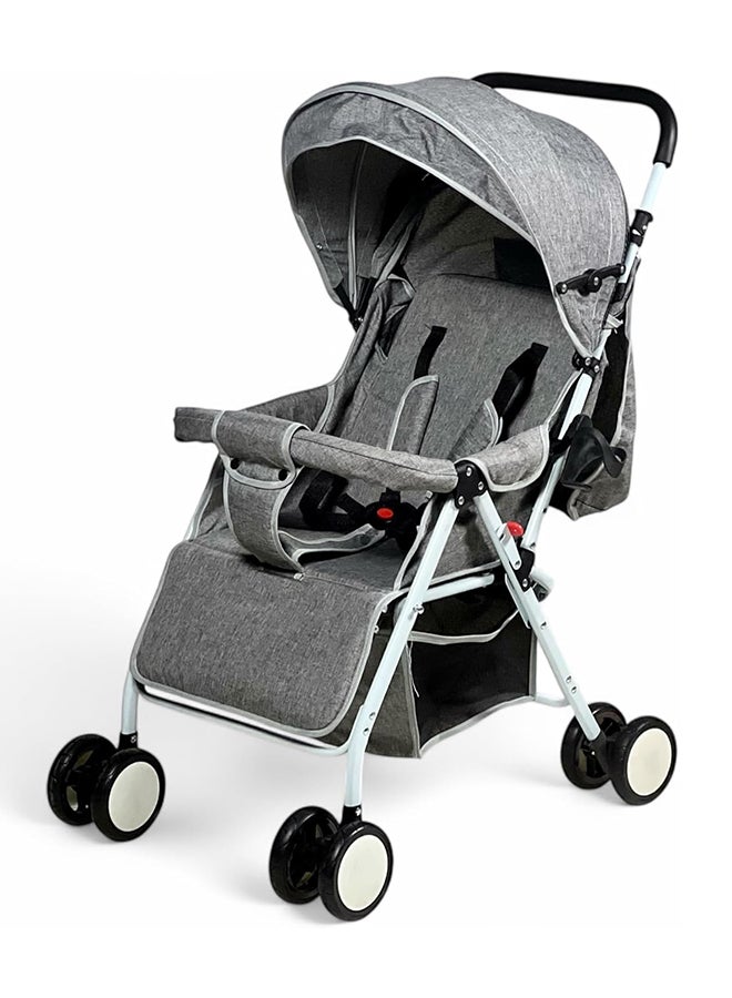 AL BADER Lightweight Foldable Travel Baby Strollers With Adjustable Backseat And Storage Basket, Perfect Baby Travel Gear, Umbrella Stroller,  Gray - Image 1