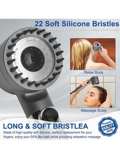 Necomi High Pressure Handheld Shower Set, Head 3 Modes Accessories Set Massage High Pressure Adjustable Shower Heads with Hose, Bracket, Rubber Washers, and Filters  - Image 2