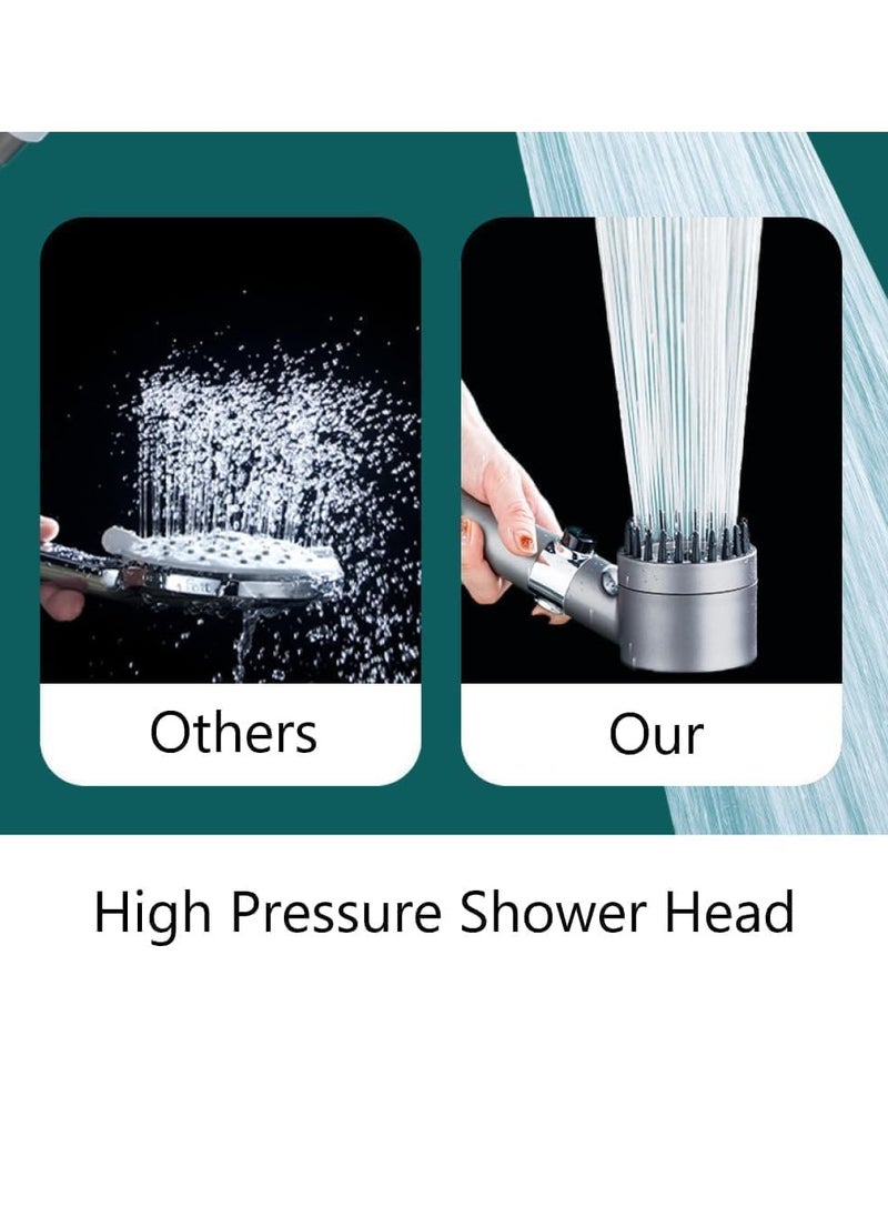 Necomi - High Pressure Handheld Shower Set, Head 3 Modes Accessories Set Massage High Pressure Adjustable Shower Heads with Hose, Bracket, Rubber Washers, and Filters - Image 1