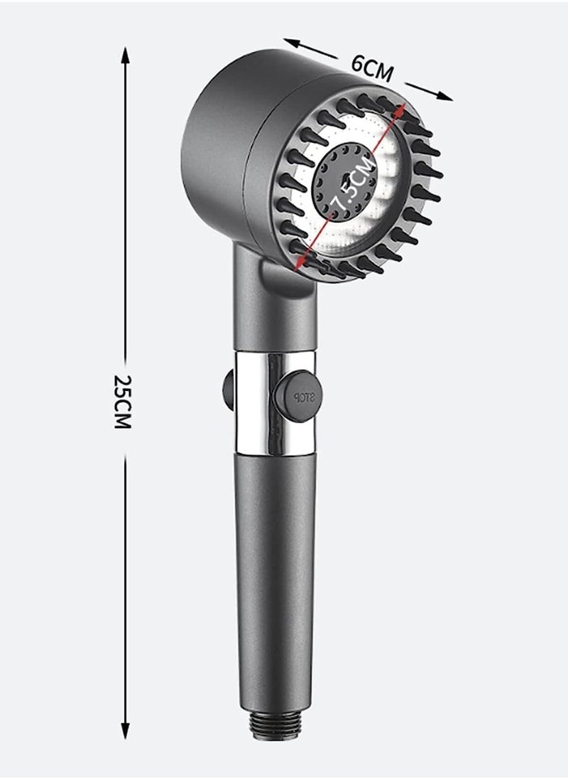 Necomi - High Pressure Handheld Shower Set, Head 3 Modes Accessories Set Massage High Pressure Adjustable Shower Heads with Hose, Bracket, Rubber Washers, and Filters - Image 1