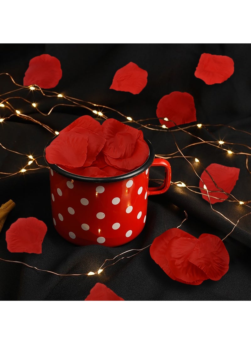 KUTONTECH 3000 Pcs Romantic Rose Petals, KUTONTECH reusable Artificial fake Red Silk Rose Petals, Love-Filled  Flower Petals Decorative for Bed, Wedding, Birthday Party, Valentine's day Decorations, and More.  - Image 4