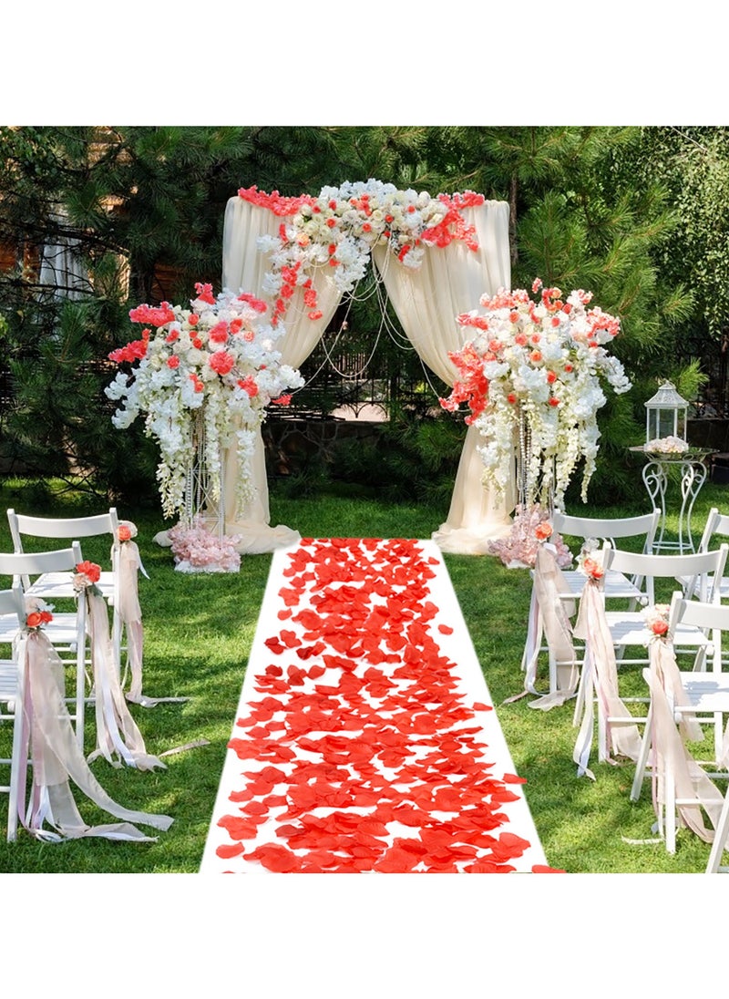 KUTONTECH 3000 Pcs Romantic Rose Petals, KUTONTECH reusable Artificial fake Red Silk Rose Petals, Love-Filled  Flower Petals Decorative for Bed, Wedding, Birthday Party, Valentine's day Decorations, and More.  - Image 5