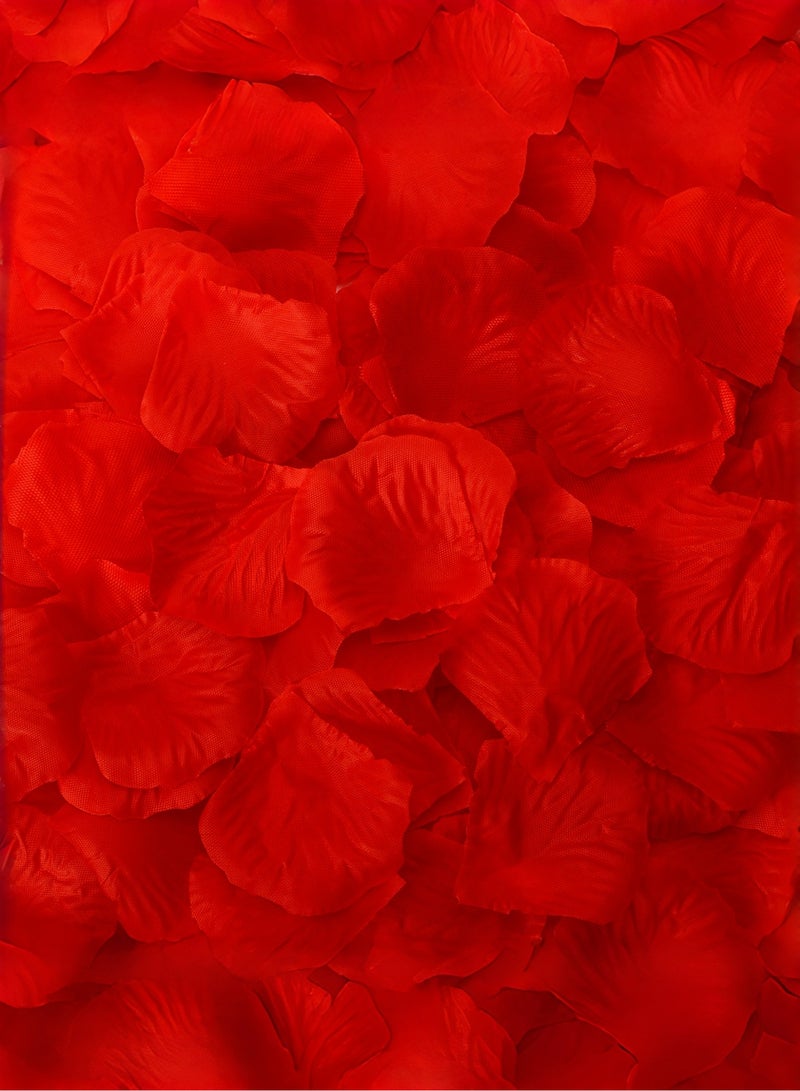 KUTONTECH 3000 Pcs Romantic Rose Petals, KUTONTECH reusable Artificial fake Red Silk Rose Petals, Love-Filled  Flower Petals Decorative for Bed, Wedding, Birthday Party, Valentine's day Decorations, and More. - Image 1