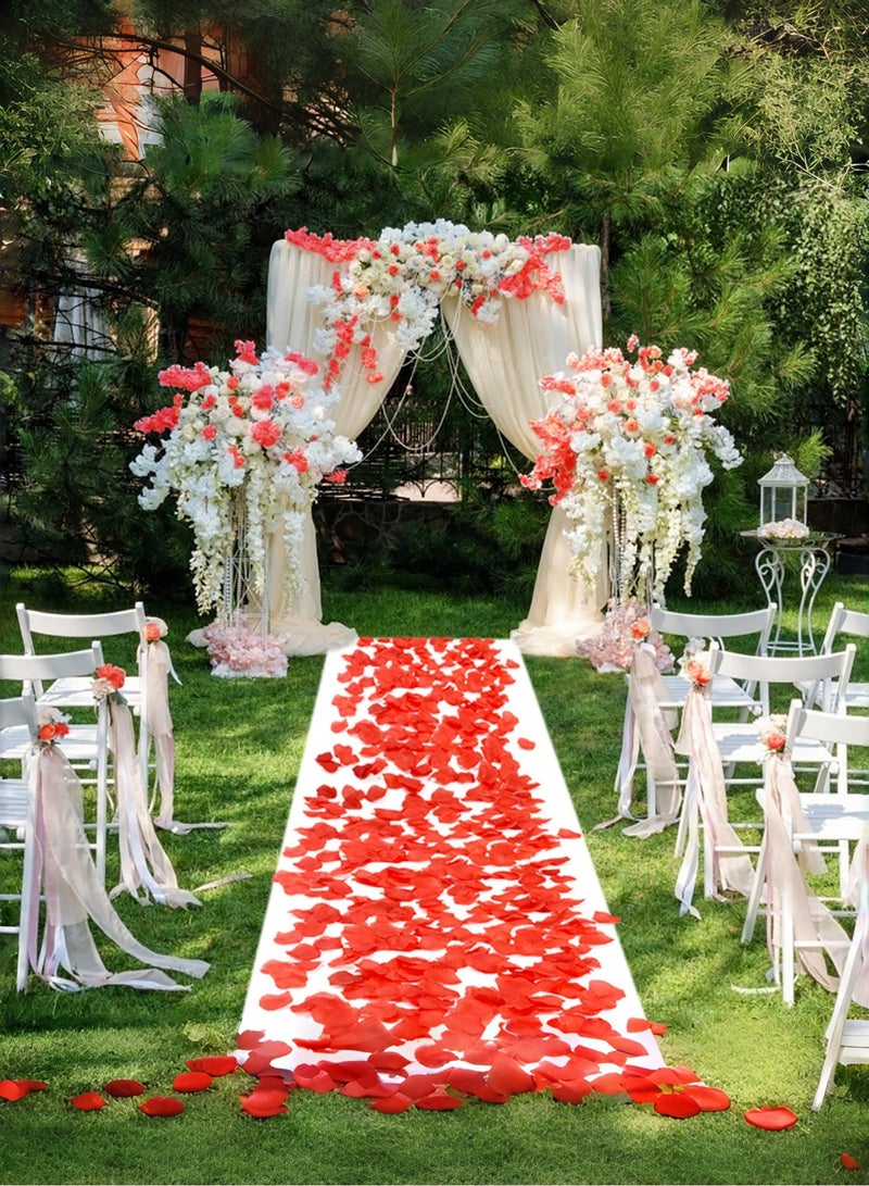 KUTONTECH 3000 Pcs Romantic Rose Petals, KUTONTECH reusable Artificial fake Red Silk Rose Petals, Love-Filled  Flower Petals Decorative for Bed, Wedding, Birthday Party, Valentine's day Decorations, and More. - Image 2
