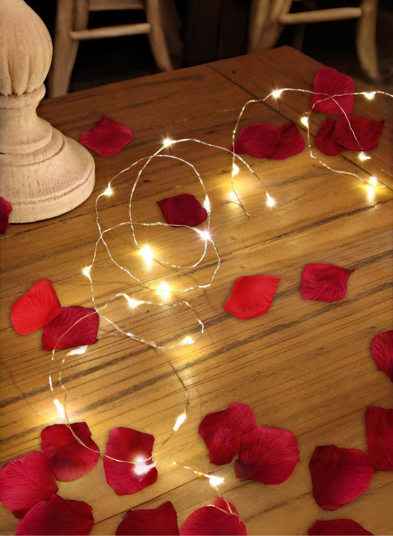 KUTONTECH 3000 Pcs Romantic Rose Petals, KUTONTECH reusable Artificial fake Red Silk Rose Petals, Love-Filled  Flower Petals Decorative for Bed, Wedding, Birthday Party, Valentine's day Decorations, and More. - Image 5