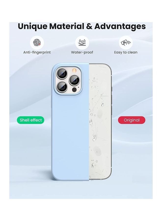 Silicone Protective Case For iPhone 13 Pro Max 6.7 inch Sky Blue - Image 4