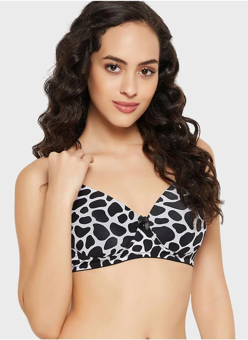 Clovia  Printed Plunge Neck Bra for Women | Best Price UAE