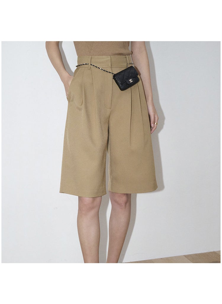 Generic Summer Lightweight High-Waist A-Line Shorts for Women Grey  - Image 4
