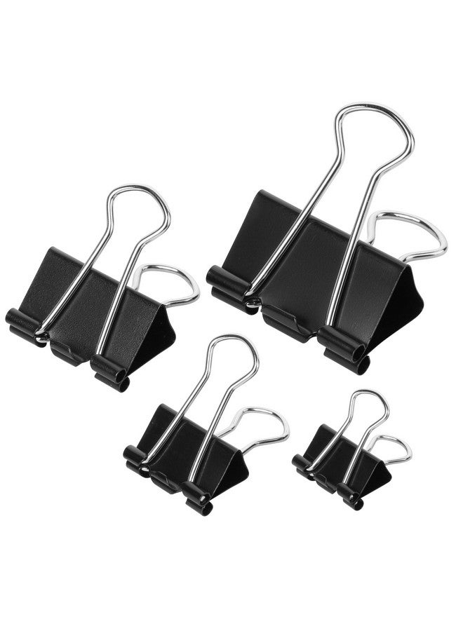 Mr. Pen - Binder Clips, 100 Pc, Assorted Sizes, Black, Paper Binder Clips, Paper Clamps Assorted Sizes, Black Clips For Paper, Black Binder Clips, Office Clips Assorted, Metal Binder Clips - Image 1