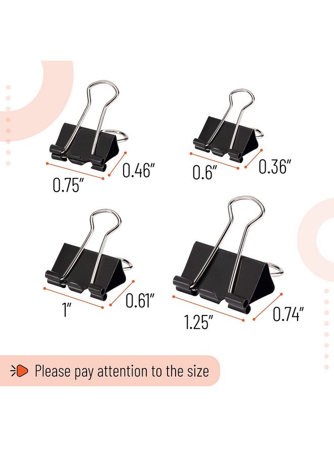Mr. Pen - Binder Clips, 100 Pc, Assorted Sizes, Black, Paper Binder Clips, Paper Clamps Assorted Sizes, Black Clips For Paper, Black Binder Clips, Office Clips Assorted, Metal Binder Clips - Image 3