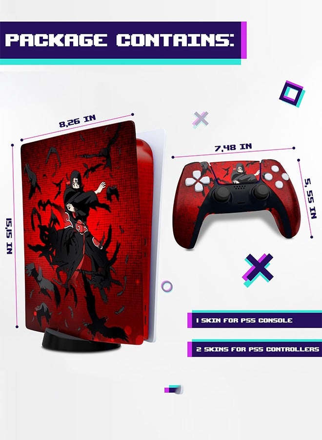 Decal Skin for PS5 Digital, Whole Body Vinyl Sticker Cover for Playstation 5 Console and Controller - Waterproof, No Bubble, Including 2 Controller Skins and Console Skin PS5 Anime Skin - Image 2