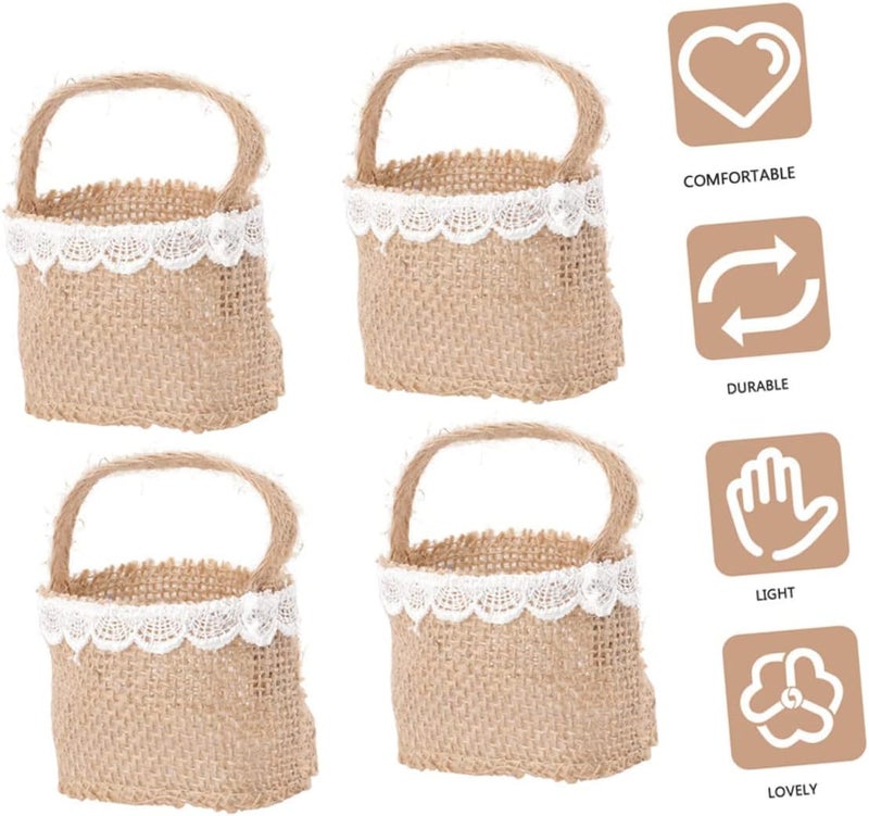 DOITOOL 6Pcs Elegant Wedding Storage Pouch Linen Candy Bags for Party Favors Simple and Portable Design for Weddings and Celebrations - Image 3
