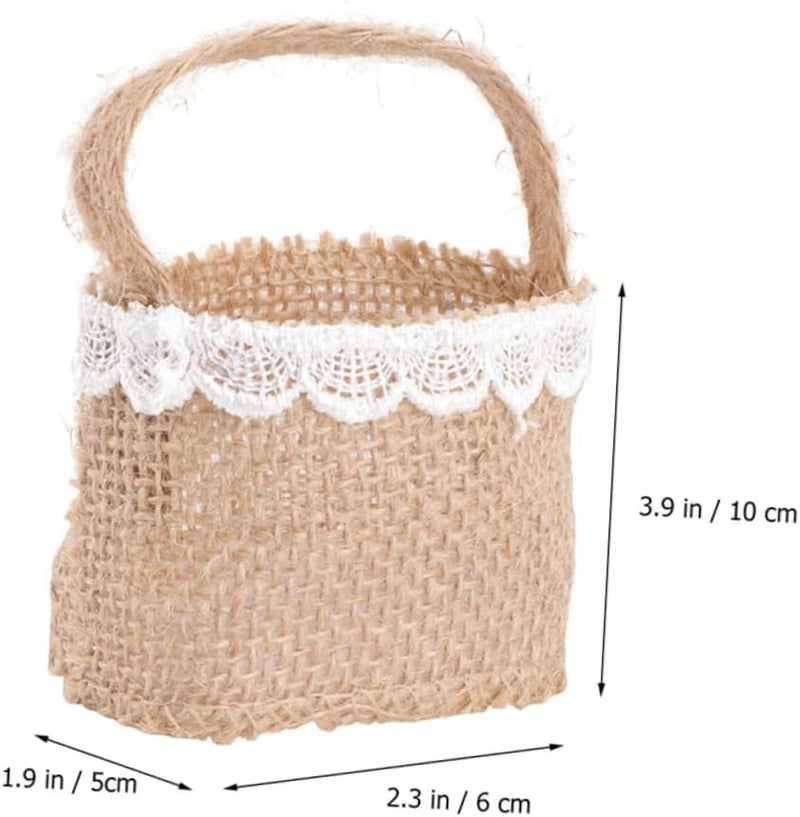 DOITOOL 6Pcs Elegant Wedding Storage Pouch Linen Candy Bags for Party Favors Simple and Portable Design for Weddings and Celebrations - Image 2