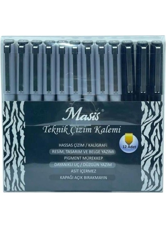 Masis - Technical Drawing Pen Set of 12 / - Image 1