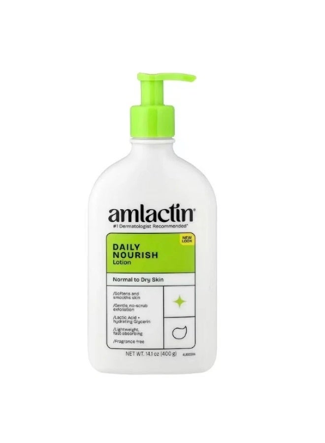 AmLactin Daily Moisturizing Body Lotion, 14.1 Ounce (Pack of 1) Bottle with Pump, Paraben Free - Image 1