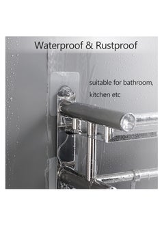 Peachjoy Adhesive Hooks Heavy Duty, Wall Hooks for Hanging,Wall Hangers without Nails,2 in 1 Screw Free Sticker for Wall Mount Shelf,Waterproof Rustproof (16mm)20 PCS  - Image 3