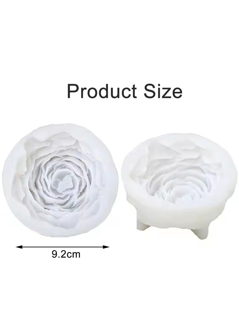 Generic 2Pcs 3D Peony Flower Silicone Candle Molds, Perfect for DIY Candles, Resin Crafts, Aromatherapy, Soap Making, and Home Decor  - Image 2