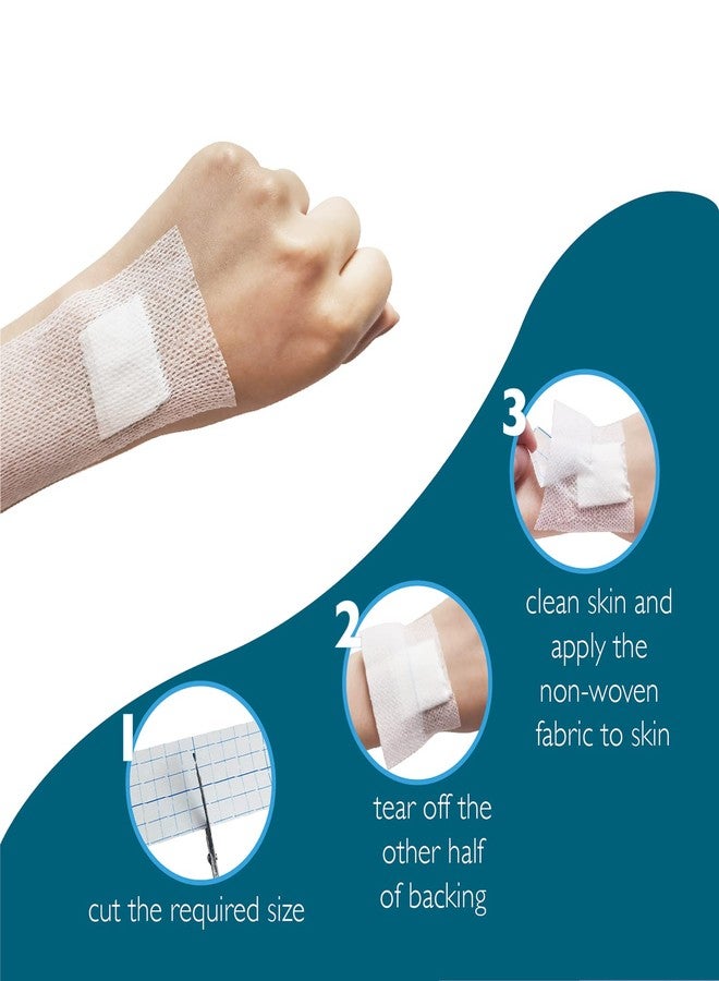 COMOmed شريط لاصق طبي مطاطي غير منسوج من COMOmed - شريط لاصق طبي مطاطي - 2 بوصة × 10 ياردات × قطعتين - Image 4