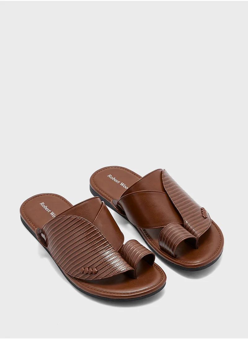 روبرت وود Traditional Two Tone Textured Arabic Sandals