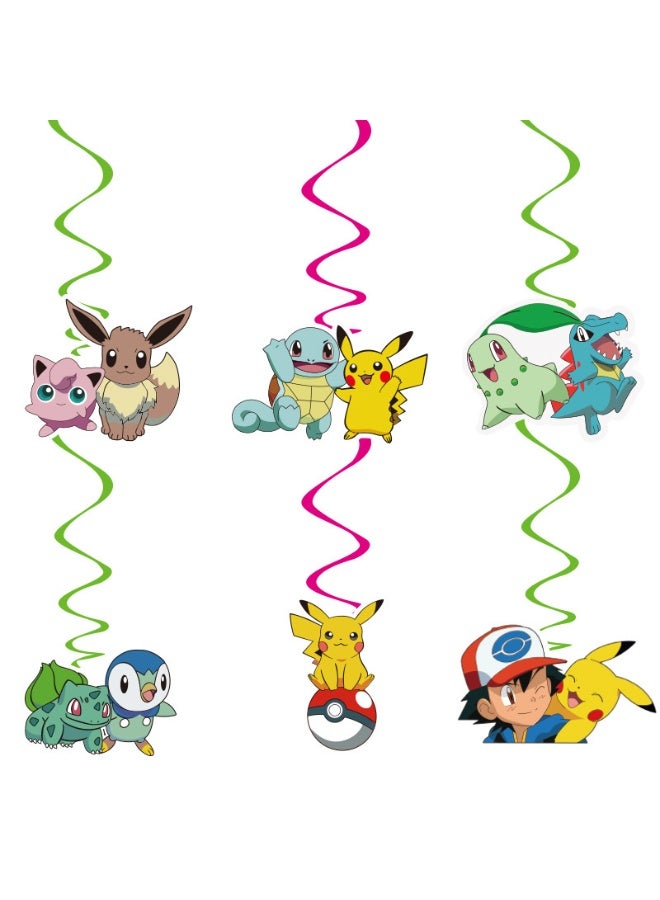 JAYATO Pokemon Birthday Party Decorations Set, Pokemon Themed Birthday Banner Backdrop Tablecloth Pokemon Balloons Cake Topper for Birthday Party, girls, boys - Image 4