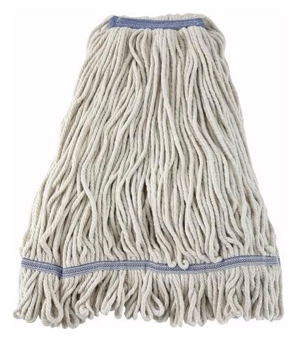 Winco Yarn Mop Head 32Ounce 4 Ply Loop End White Tan