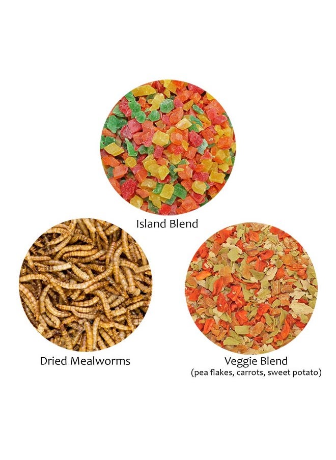 EXOTIC NUTRITION Treat Assortment 3 Pack - Pet Treats with Mix of Dried Fruits, Dried Insects, & Other Crunchies - for Sugar Gliders, Hedgehogs, Squirrels, Rabbits, Marmosets, Rats, Hamsters - Sample Variety  - Image 2