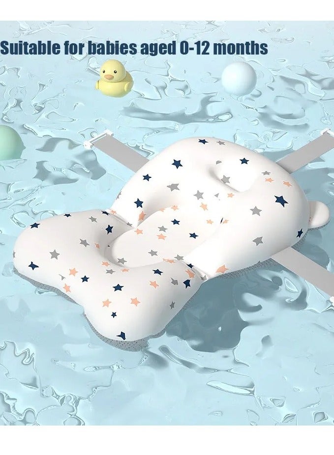 شي ون حوض استحمام للأطفال قابل للطي مع حصيرة ومقياس حرارة مستشعر لدرجة الحرارة للأطفال حديثي الولادة والأطفال الصغار - Image 4