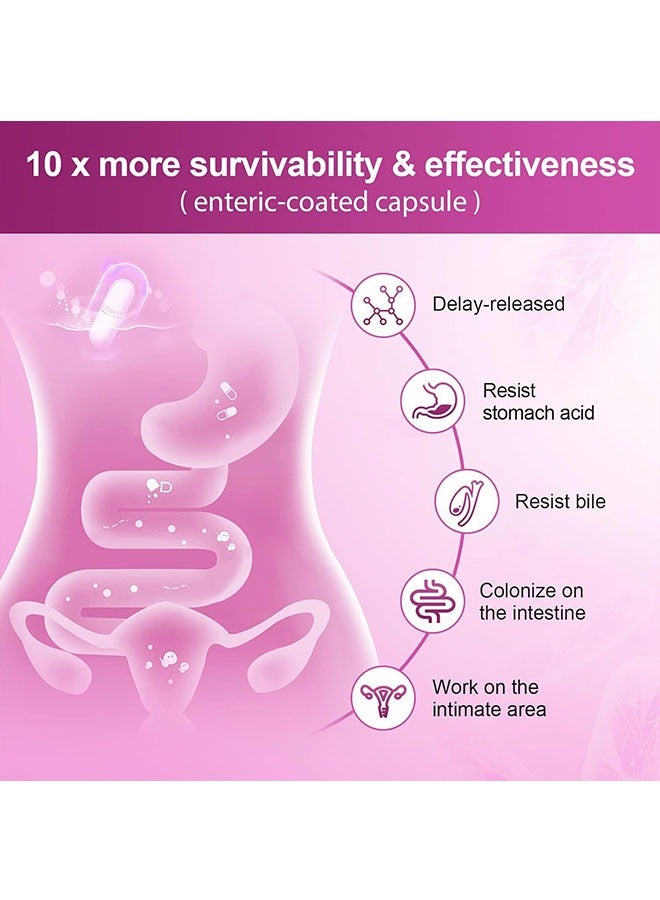 Natural Care Women's Probiotics 90 Veggie Capsules, with 100 Billion CFUs and 31 Specially Selected Strains, Improves Digestive Regularity, Restores Yeast and PH Balance, Dietary Supplement  - Image 3