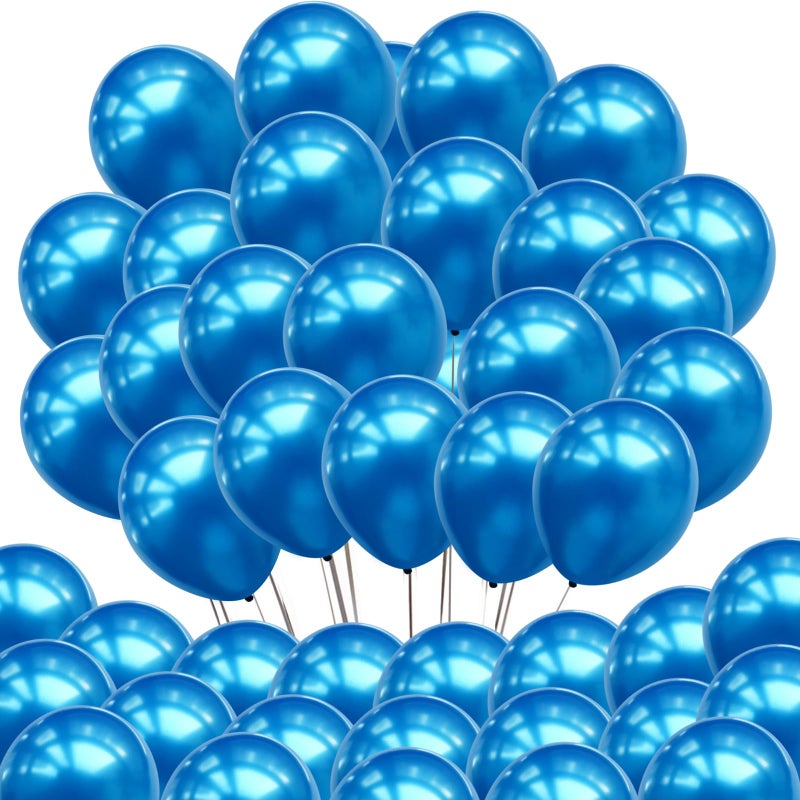Neo LOONS® 100 pcs 5" Pearl Sapphire Blue Premium Latex Balloons - Great for Kids, Adult Birthdays, Weddings, Receptions, Baby Showers, Water Fights, or Any Celebration - Image 1
