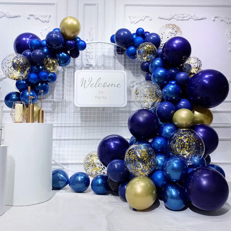 Neo LOONS® 100 pcs 5" Pearl Sapphire Blue Premium Latex Balloons - Great for Kids, Adult Birthdays, Weddings, Receptions, Baby Showers, Water Fights, or Any Celebration - Image 3