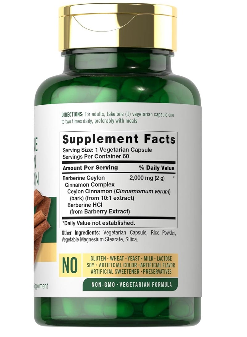 مركب بربارين مع قرفة سيلان 2000 مجم، 60 كبسولة - Image 2