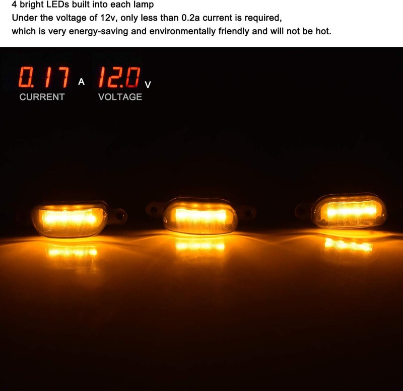 Boigoo Front Grille Lights Compatible for 2004-2019 Ford F-150 Raptor & 2013-2018 Dodge Ram 1500 Raptor Style Aftermarket Grilles, Cars Grid Decorative LED (Yellow Light Smoked Lens) - Image 3