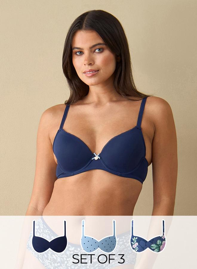 Splash FAV Set of 3 - Assorted Demi Bra with Hook and Eye Closure - Image 1