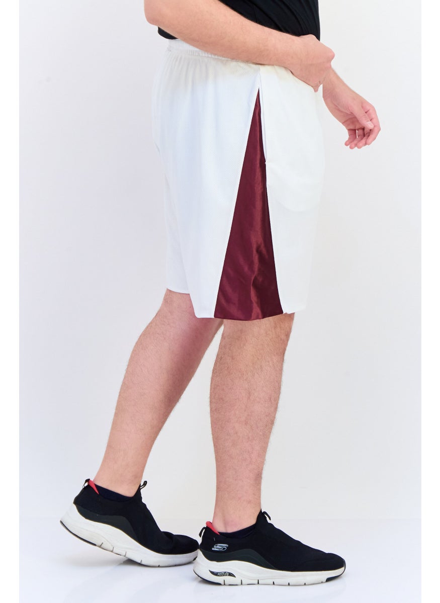 Reebok Men Sportswear Fit Basketball Shorts, White  - Image 2