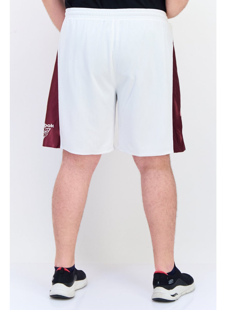 Reebok Men Sportswear Fit Basketball Shorts, White  - Image 3