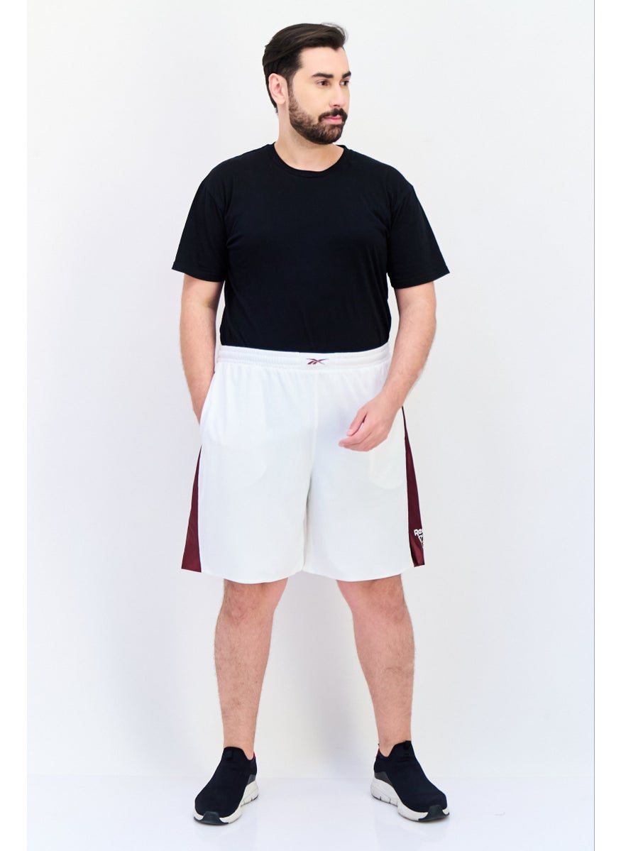 Reebok Men Sportswear Fit Basketball Shorts, White  - Image 4