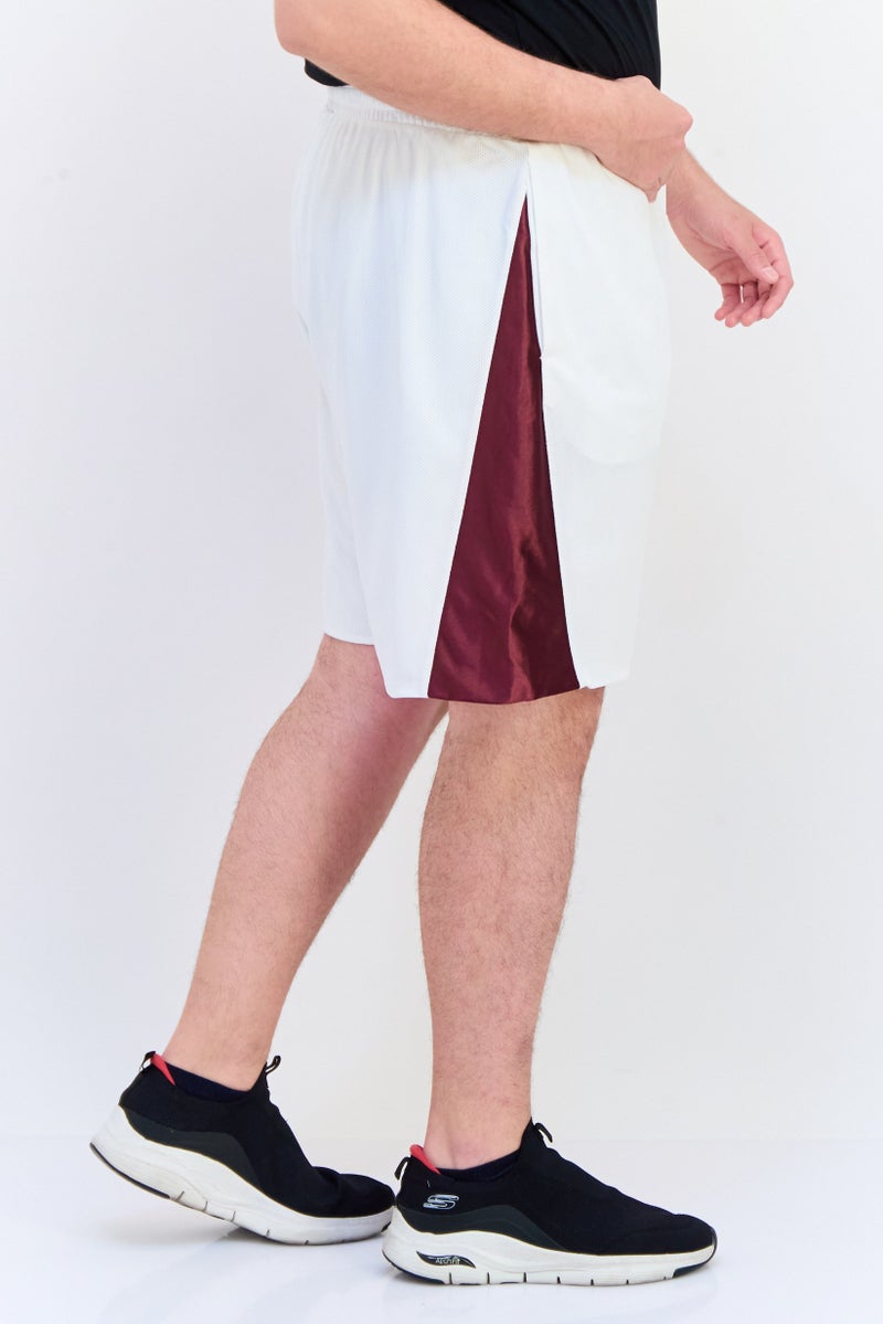 Reebok Men Sportswear Fit Basketball Shorts, White - Image 2
