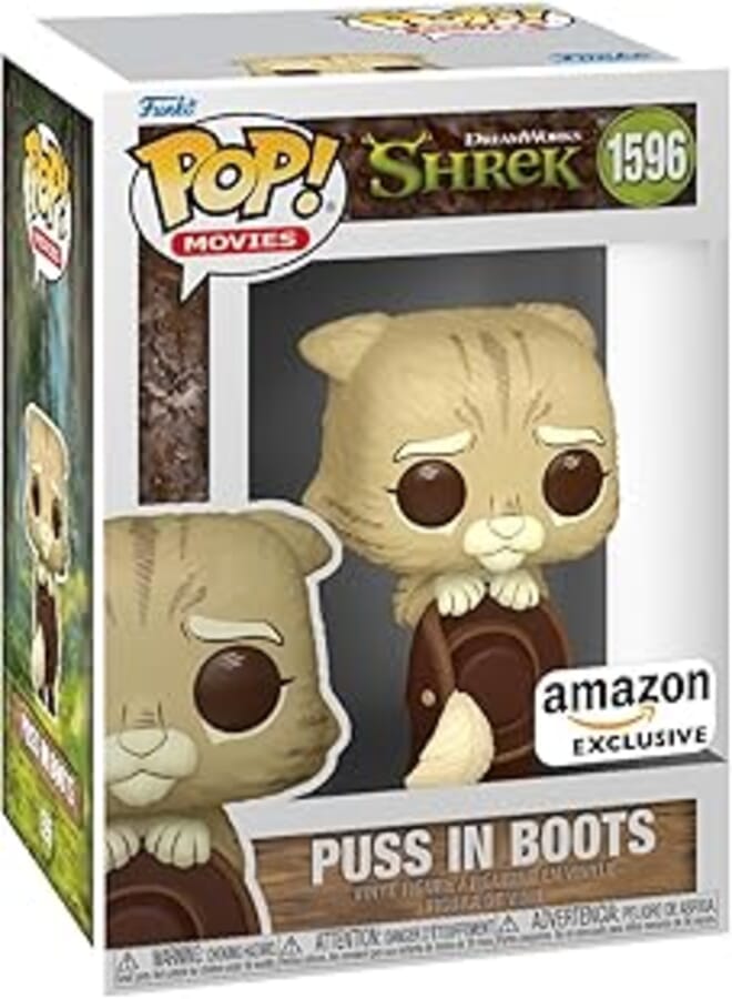 Funko Funko Pop! Cartoon Animation: Shrek DreamWorks 30TH Anniversary - Puss in Boots (BRN)(Exc) #1596 