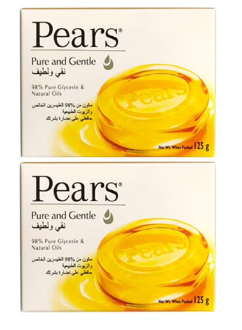 بيرز 2 قطعه من صابون نقي ولطيف %98 من الجلسرين الخالص 125X2 جم  - Image 1