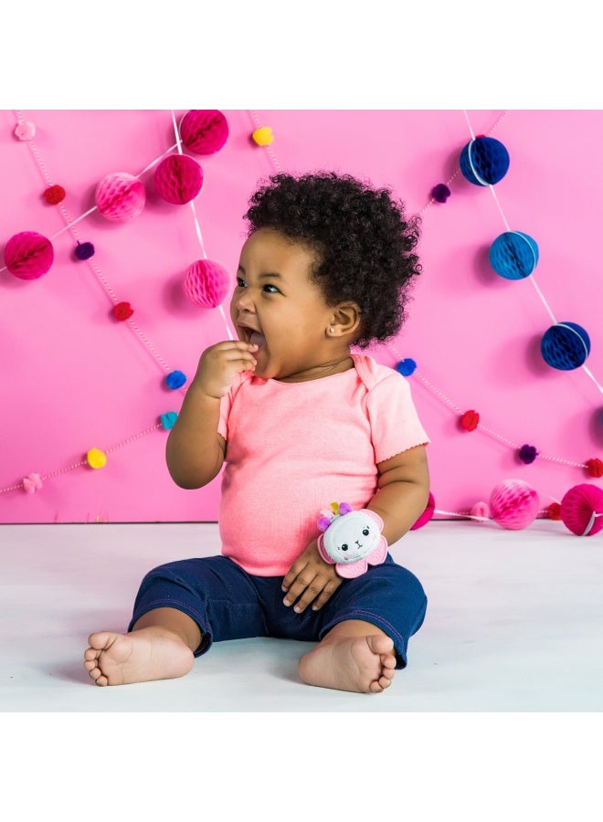 Bright Starts Rattle & Teethe Wrist Pals Unicorn & Llama Rattle & Teether Toy Set (Pack of 2) - Image 3