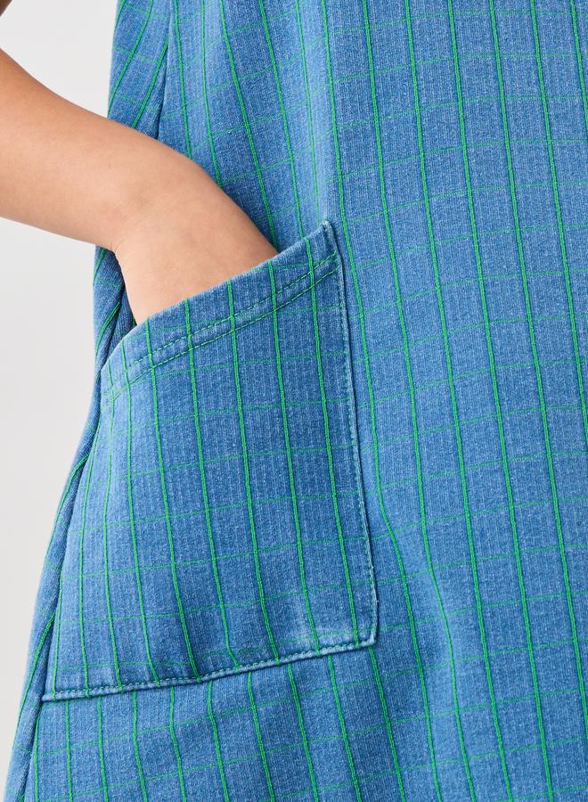 Styli Denim Pinafore Dress  - Image 3