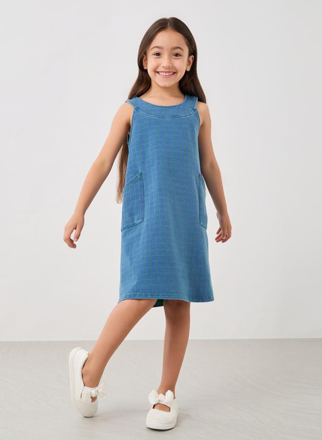 Styli Denim Pinafore Dress  - Image 1