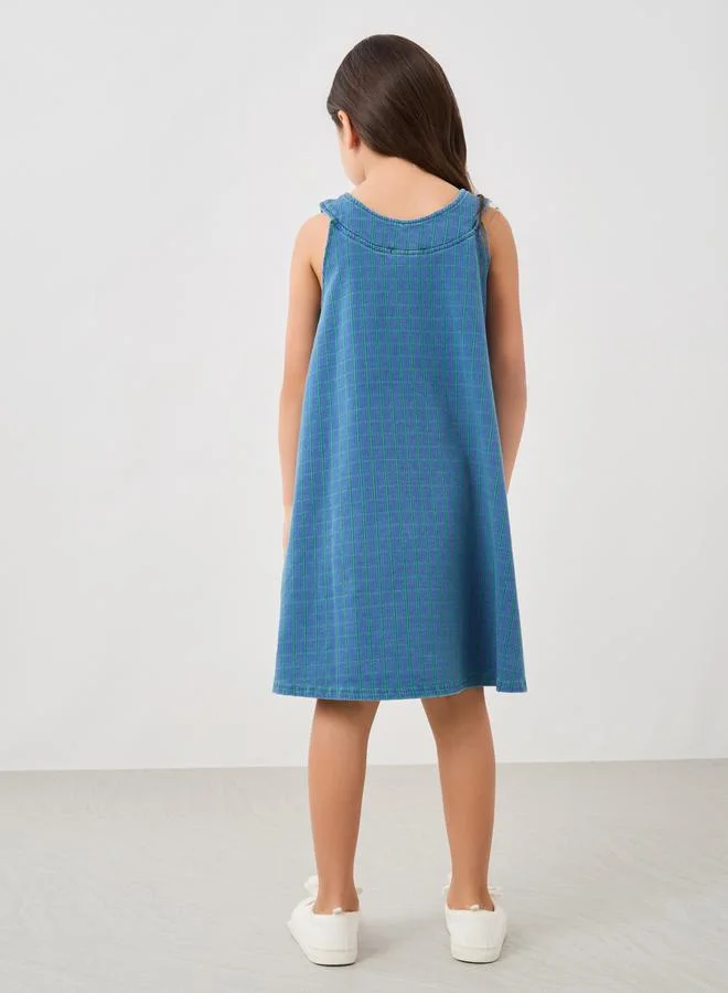 Styli Denim Pinafore Dress