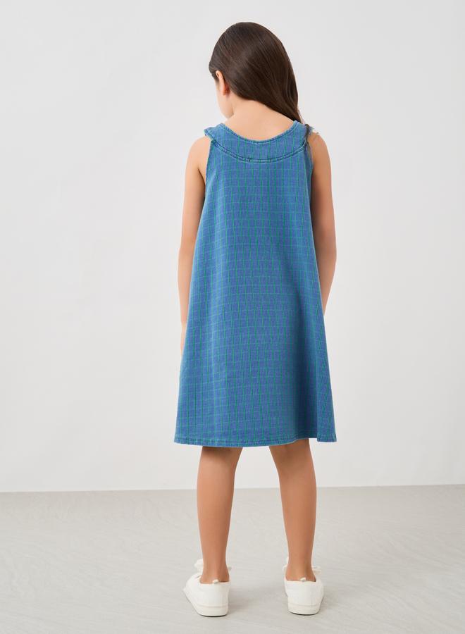 Styli Denim Pinafore Dress  - Image 4
