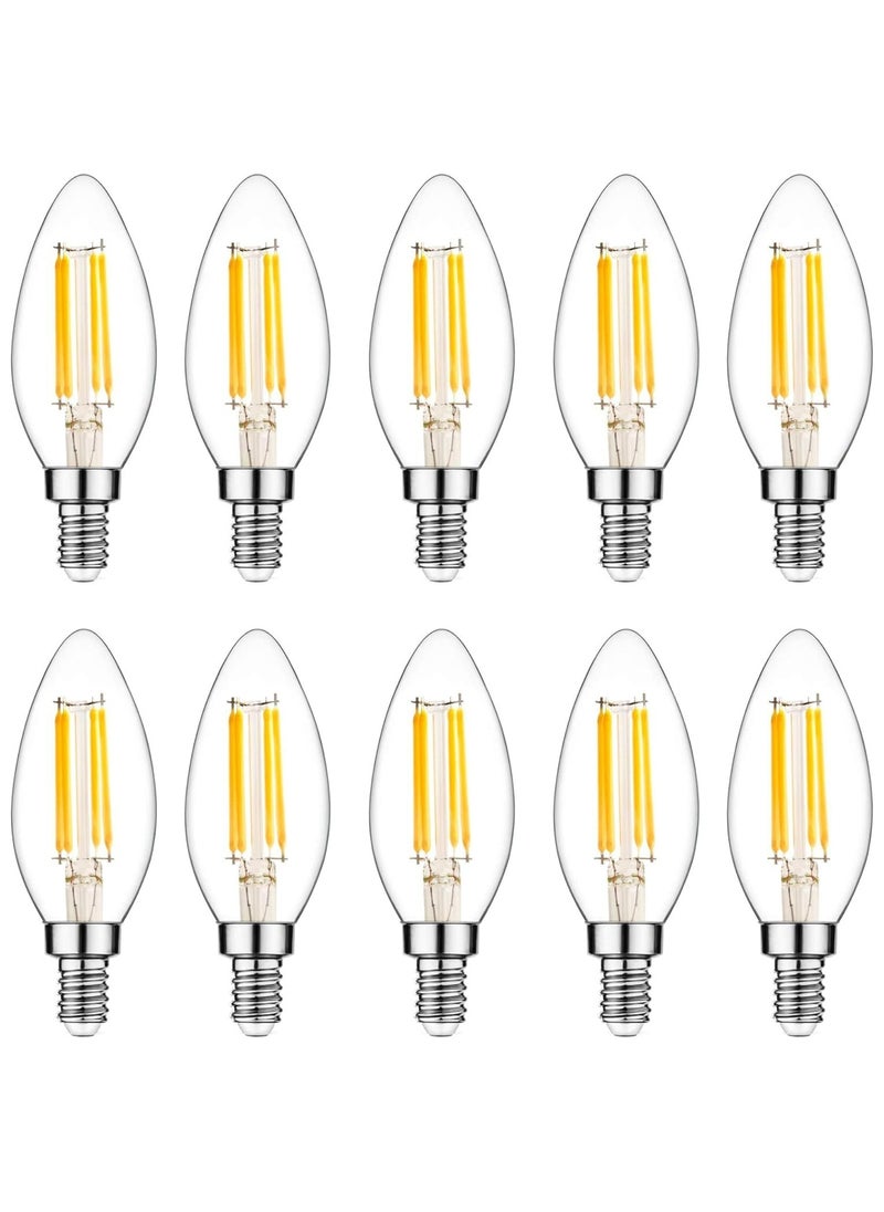 HUA QIANG WANG - E14 Warm White LED Candle Light Bulb, Pack of 10 - Image 1