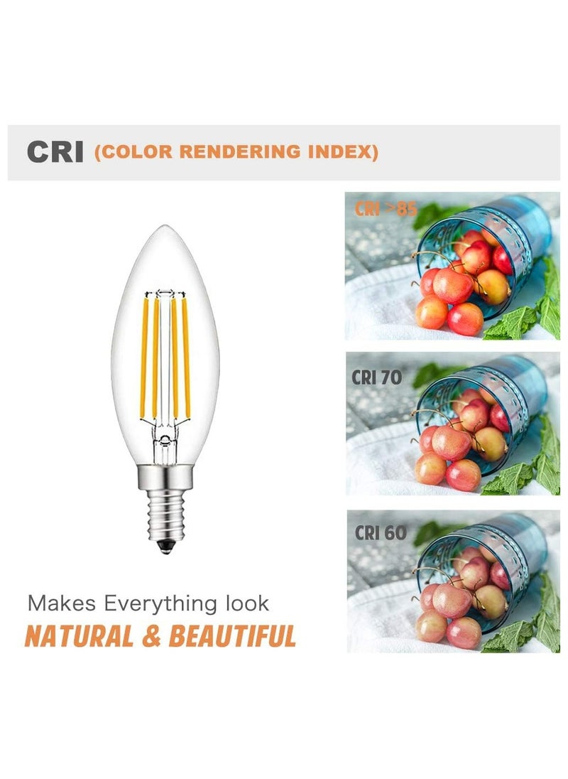 HUA QIANG WANG - E14 Warm White LED Candle Light Bulb, Pack of 10 - Image 1