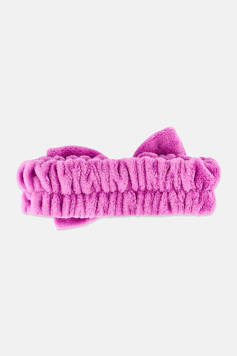 Olivia Rose Women Embellished Bow Spa Headband, Purple - Image 2