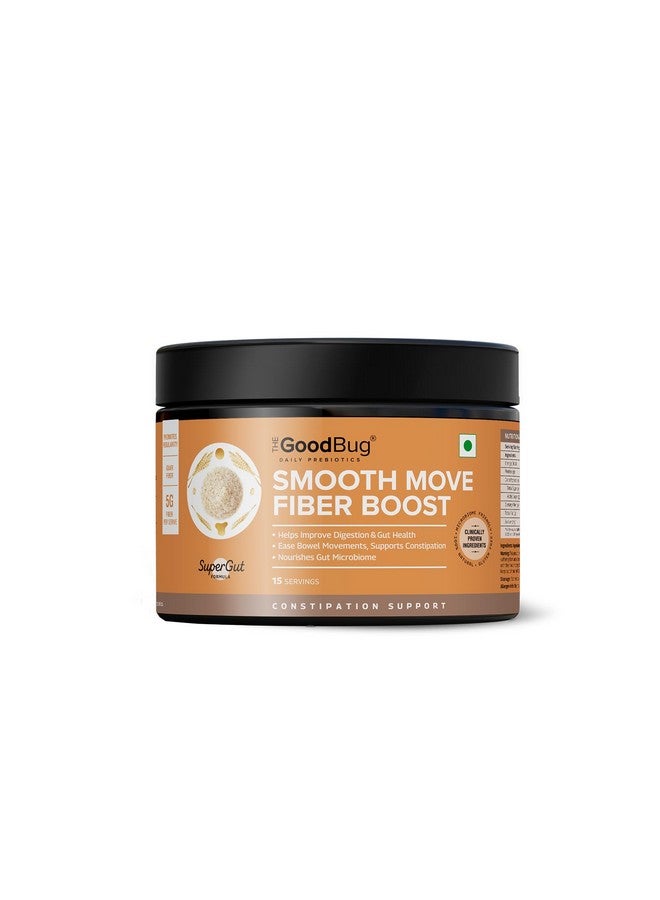 The Good Bug Smooth Move Fiber Boost | Relieves Constipation | Enhances Digestive Health | Plant-based Fiber Supplement | Non-GMO | Gluten Free | 15 Servings (15 Servings (Pack of 15), Smooth Move Fiber Boost)