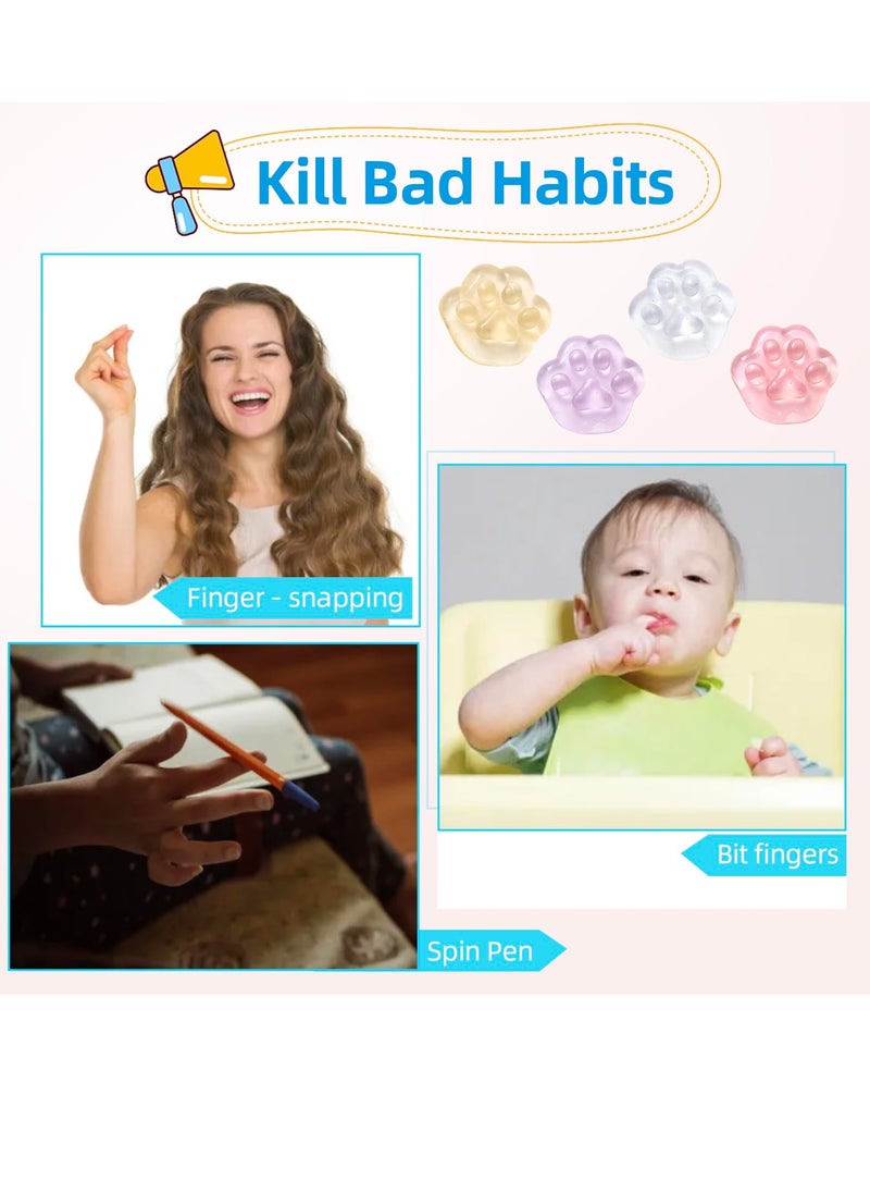 Excefore - دمى سكرية، 40 قطعة هدايا حفلة قطط للأطفال، كرات موشي سكرية على شكل قدم قط، ألعاب حسية لتخفيف الضغط، كرات سكرية حيوانية للألعاب الحسية، محشوّات حقائب هدايا للأطفال والبالغين - Image 1