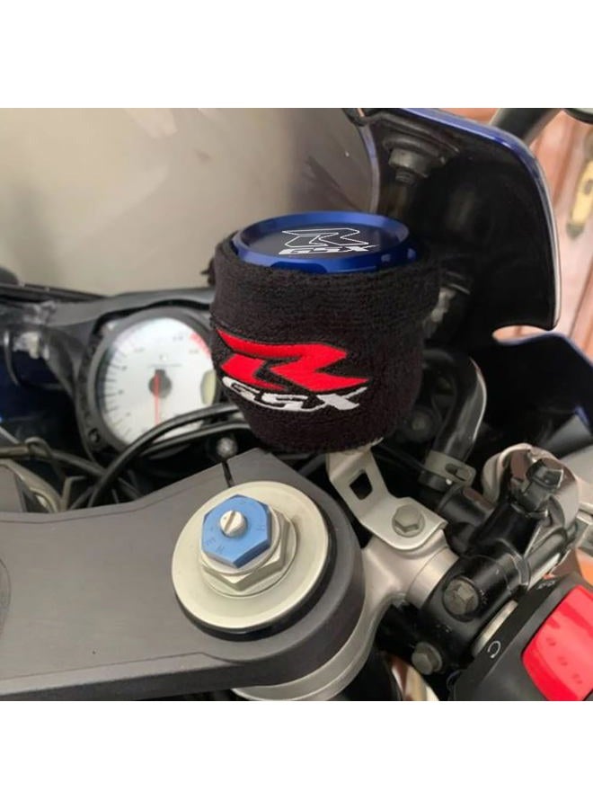 MOWOK For Suzuki GSX-R Gsxr 600 750 1000 GSX-R750 gsx-r600 gsxr1000 Motorcycle CNC aluminium alloy Front Brake Fluid Reservoir Protection Cover and Reservoir cap sock (Blue) - Image 3
